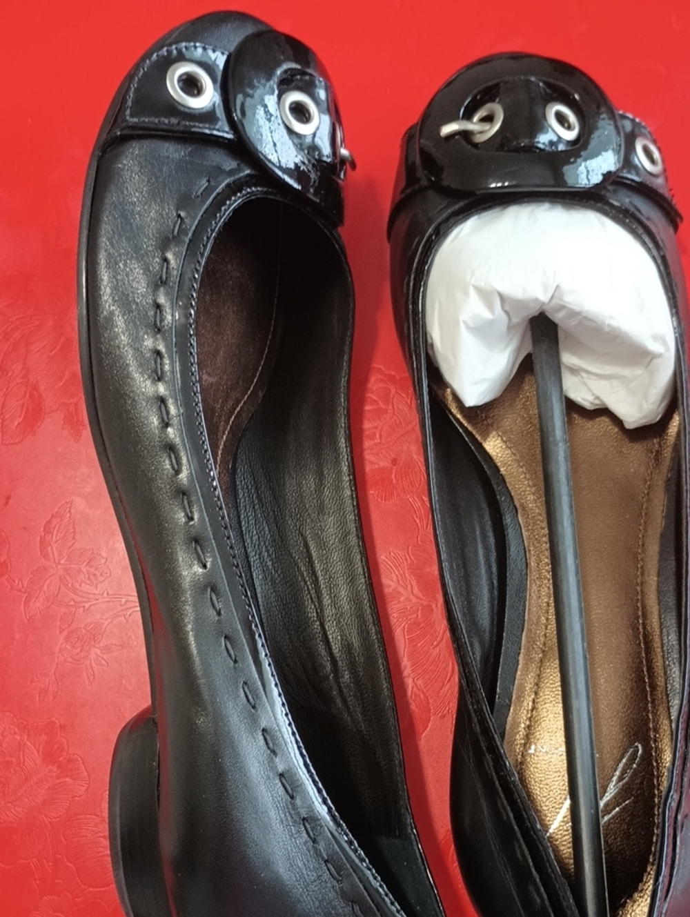 J Vincent Black Patent Leather Flats - 8M women - NWoT - Picture 10 of 12